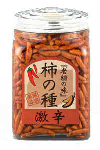 ポット柿の種激辛味200g唐辛子の刺激がピリッと効いた柿の種。辛党の方におすすめ!
